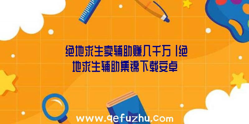 「绝地求生卖辅助赚几千万」|绝地求生辅助集锦下载安卓